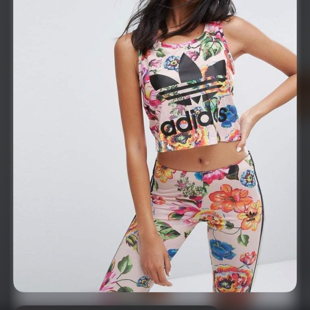 Adidas Floral Crop Top